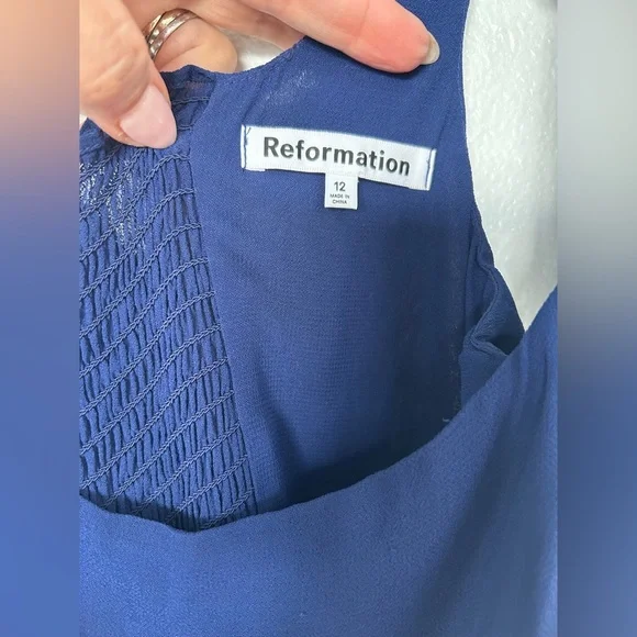 Reformation Twilight Dress in Danube size 12 - Picture 7 of 7